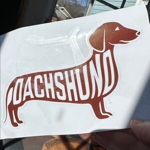 New Brown Dachshund Dog Car Decal